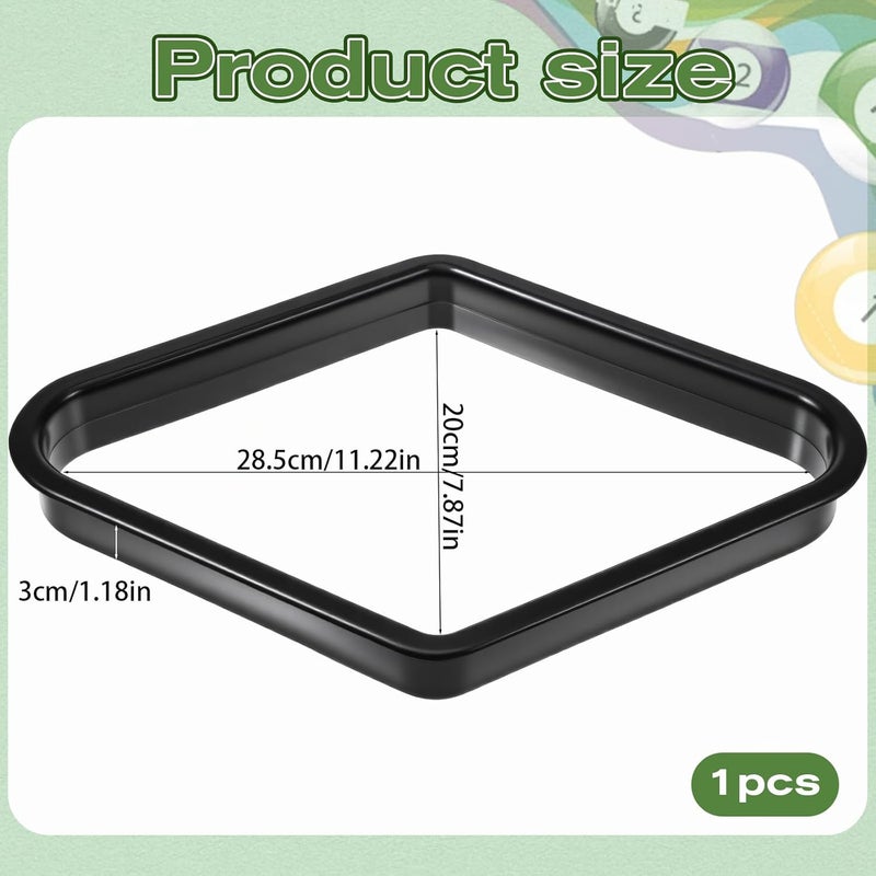 Zelphvt Black Billiards 9 Ball Pool Table Triangle Rack 9-Ball Diamond Pools Ball Racks Plastic Triangle Rack for 2-1/4" Pools Balls Pool Table Accessories - Image 2